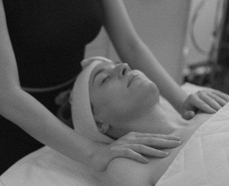 Woman getting a facial in Edmonds